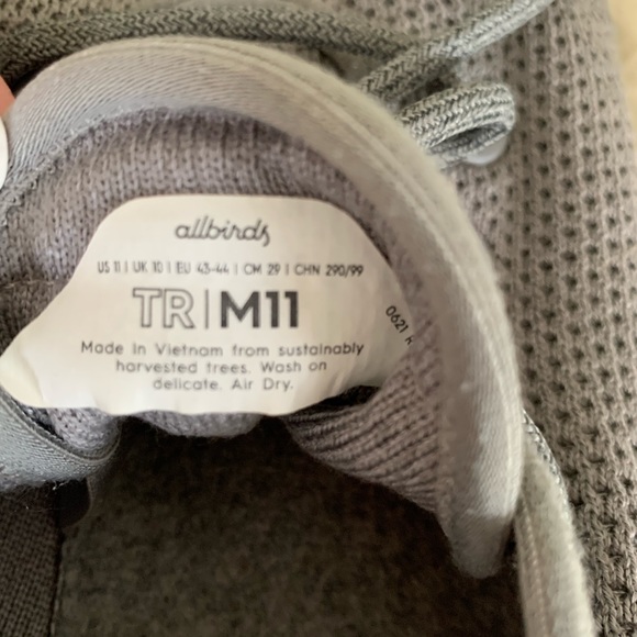 ALLBIRDS Mens Tree Runners ~ Mist - Picture 10 of 11